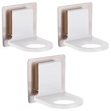 iRoom 優倍適 加大無痕貼沐浴乳/洗髮精瓶罐壁掛架, 白色, 3個