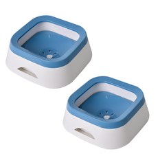 Truly House 可車載寵物不濕嘴漂浮水碗 藍色 1L, 18.5 x 22.5 x 8cm, 2個