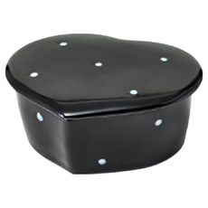 Saikai 西海陶器 點點心型糖果罐, 11x9.5x5cm 陶瓷 日本製造, 1個, 300ml