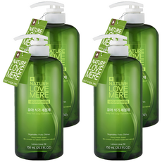 NATURE LOVE MERE 嬰幼兒餐具洗潔精, 750ml, 4瓶