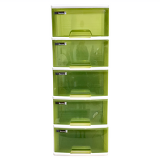 KEYWAY 聯府 Nice五層置物櫃 AU-52 95L, 棕綠色, 1個