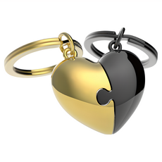metalmorphose 愛心拼圖 鑰匙圈, 1個