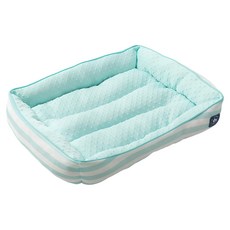 Dogfeet DF 涼感透氣方形床, 條紋藍, 1個