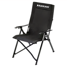 BLACK DOG 黑狗 望川 四段式可調高背折疊躺椅 CBD2450JJ024 96 x 58 x 75cm, 夜幕黑, 1個