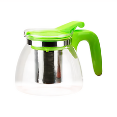 A-OK 吉利壺，900ml，正#304 18-8高級不鏽鋼+硼砂玻璃, Green, 1個