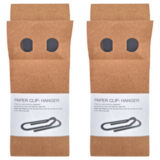 Paper Clip-Hanger迴紋針壁掛 尺寸73H x 200W x 30D mm 金屬材質, 黑色, 2個