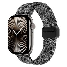 MAGEASY Apple Watch Braided 編織尼龍磁扣錶環, 交織灰, 1條