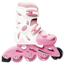 SUCCESS 成功 兒童伸縮直排輪 發光輪 PU輪, XL號(23~25cm), 粉紅色, 1組