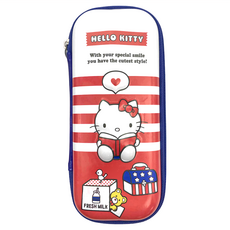 Hello Kitty 立體硬殼筆盒 EVA材質, 1個, 紅白
