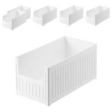 comet 居家儲物收納盒, 白色, 6個