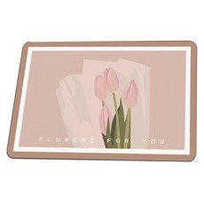 硅藻泥桌墊 粉色花朵 3入