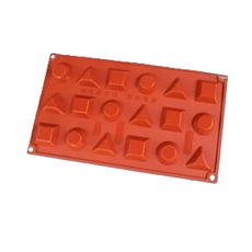 pavoni ITALIAI 十八連幾何圖形矽膠模 FR071, 橘色, 1個