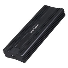 DigiFusion 伽利略 M.2雙規轉USB3.2 Gen2 Type-C 鋁合金散熱外殼, Black