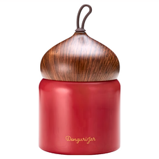 ALLGO 栗子造型不鏽鋼保溫罐, 紅色, 330ml, 1個