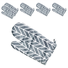 Y278 廚房防燙手套, 灰葉, 6個