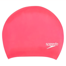 Speedo 成人長髮用矽膠泳帽 Long Hair Cap, One Size, 桃紅色, 1個