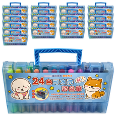 筌翔國際 麻吉 可洗彩色筆, 24色, 18盒