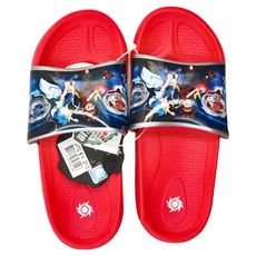 BEYBLADE X 戰鬥陀螺X拖鞋 21號, 藍色 + 紅色