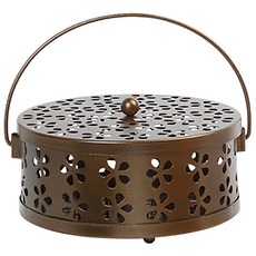半島良品 復古鏤空花紋蚊香盒, 古銅色