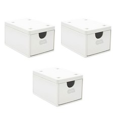 YAMADA 桌上抽屜盒 3341 3個, 白色, 1層