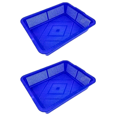 550公文林 置物籃 收納籃 聚丙烯(P.P) 台灣製造, 48.5 x 38.3 x 12.5cm, 藍色, 2個