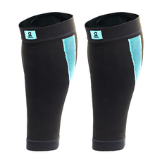 Greaten 極騰 ET-FIT 系列 區段壓縮機能小腿套，關節支撐 舒適透氣, XL, 黑綠色, 1雙