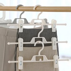 Craftsman In Storage 收納職人 日式簡約防滑伸縮褲夾/掛衣架夾4個, 顏色隨機, 1組