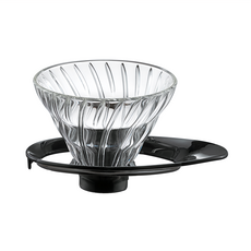 HARIO 好璃奧 V6 #01玻璃濾杯 旋風黑, 旋風黑 300g, 1個, 1~2杯