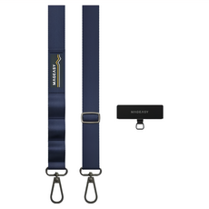 MAGEASY STRAP 掛繩/掛繩片組，適用於iPhone全系列，長度74cm-130cm, 極簡藍, 1組