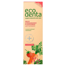 ECODENTA 易口潔 野草莓口味胡蘿蔔兒童牙膏 不含氟化物 含胡蘿蔔萃取+Kalident (鈣的天然來源), 75ml, 1條