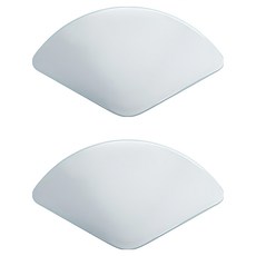 樂居家 無框扇形廣角後照輔助鏡 黏貼式可調角度, 2個, 通用車型