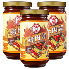 金蘭 蜜汁烤肉醬, 減鹽新配方, 添加柳橙果汁, 240g, 3罐