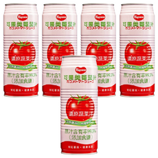 KAGOME 可果美 蕃茄汁 490ml 大, 完熟蕃茄 台灣製造 原汁含有率99.8%, 5罐