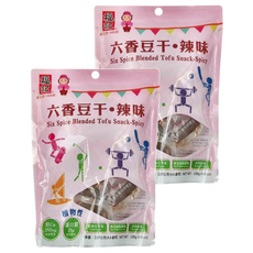 福記 六香豆干 辣味 Q彈 富含植物性蛋白質, 130g, 2袋