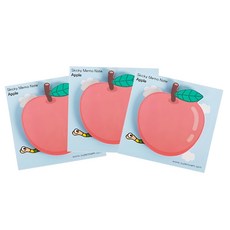 Super Ssaem 造型便利貼 蘋果, 50張, 3個
