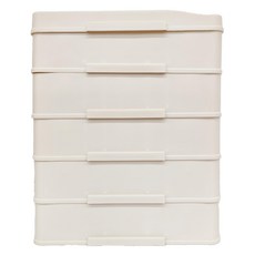 磁吸折疊收納 五層, 杏色, 1個