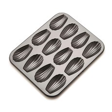 12格瑪德蓮不沾烤盤, FDA安全認證, 矽膠樹脂塗層, 26cm寬, 26 x 24cm, 1個