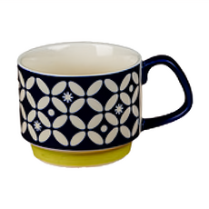 Homely Zakka日式復古陶瓷掛耳咖啡杯 創意馬克杯 果汁杯 牛奶杯 300ml 滿蘭, 1個