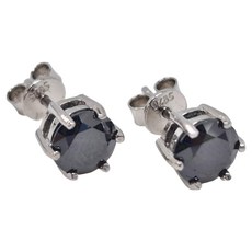 BIOAM 佰歐安 一克拉六爪王冠純銀莫桑鑽耳環 2個