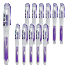 PENROTE 筆樂 1304螢光筆 重點標記必備, 12支, 紫色