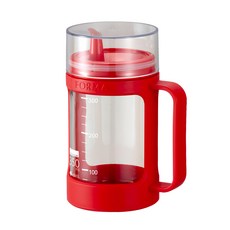 ASVEL 多彩玻璃調味油罐 附蓋及防漏矽膠 回流設計 防滑塑膠握把, 350ml, 1個