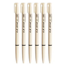 O.B. 歐布德 絲滑自動原子筆，0.7mm，獨家引進完美神奇墨水，如絲般書寫, 黑色, 6支