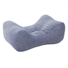 日式靠腰枕, 混紡色織面料, 三維高彈PP棉, 藍色, 38x23x14cm