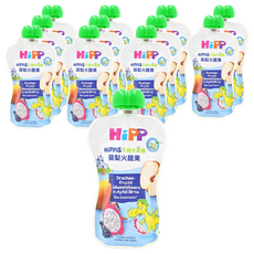 HiPP 喜寶 生機水果趣 蘋梨火龍果，1歲以上幼兒適用，100%水果，不含防腐劑及砂糖, 100g, 12包