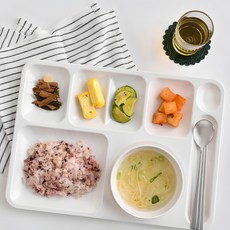 Roya 團膳用美耐皿4格餐盤 717, 1個, Cream