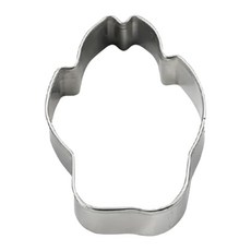日本CAKELAND不銹鋼狗掌餅乾模(小),不銹鋼材質堅固耐用, 狗掌造型可愛, 烘焙新手也能輕鬆製作, 1入, 銀色
