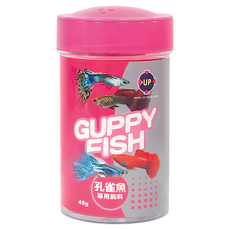 UP AQUA 雅柏 孔雀魚專用飼料 E-228, 45g, 1罐, 增強免疫力，促進健康成長