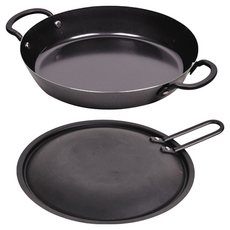 PEARL LIFE 珍珠金屬 日本製雙耳鑄鐵平底鍋, 20cm, 1個