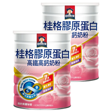 QUAKER 桂格 膠原蛋白高鐵高鈣奶粉, 750g, 2罐
