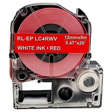 NEXTPAGE 台灣榮工 lk-4rwp 適用於 epson 標籤機, 紅底白字, 8m